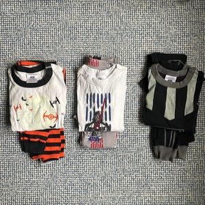 Bundle of 3 size 8 Star Wars Hanna Andersson PJ sets in gently used condition